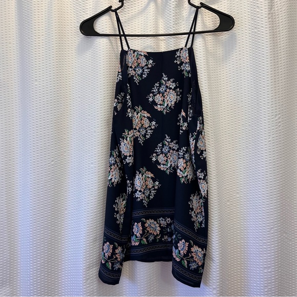 LOFT Navy Floral High Neck Camisole - Picture 4 of 4